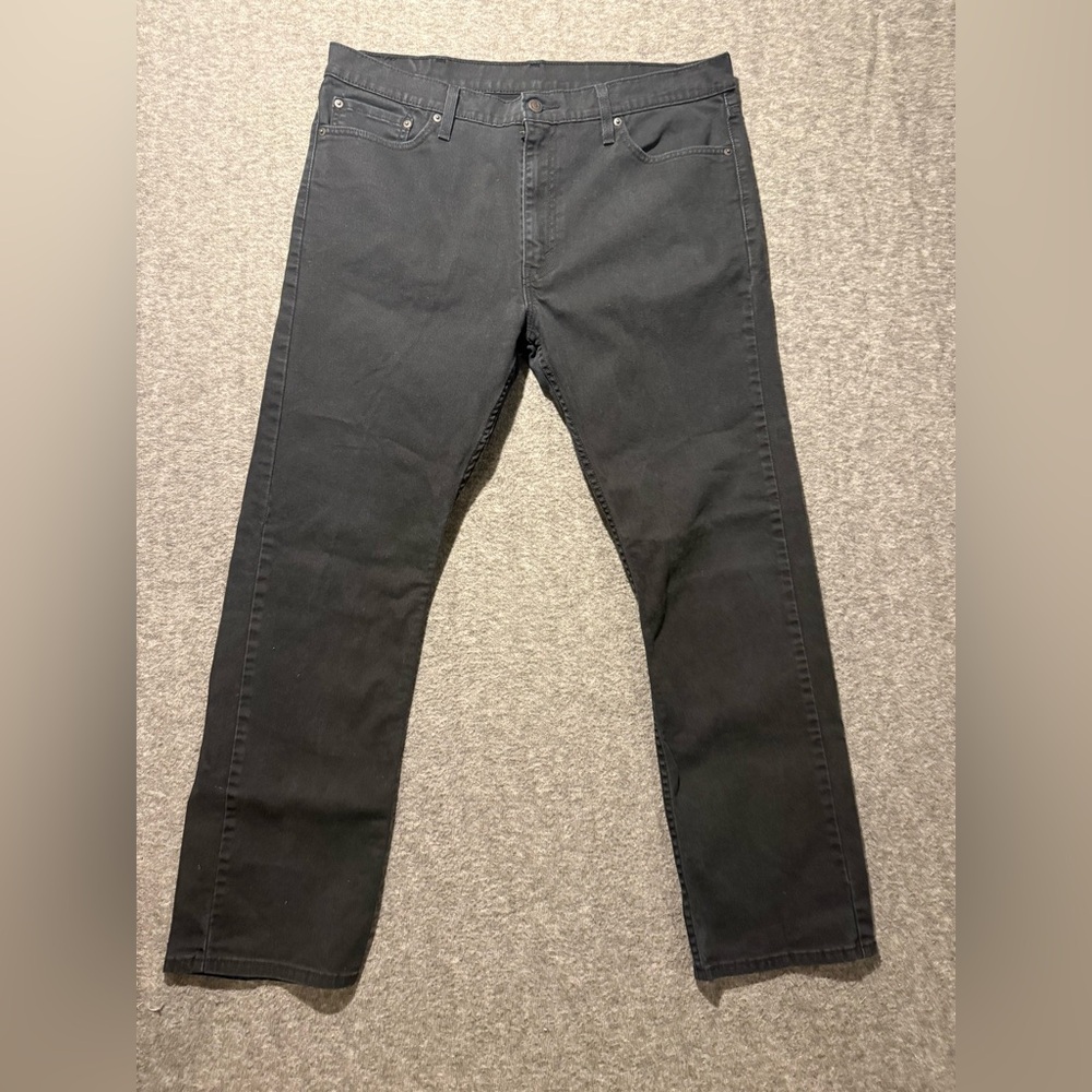 Levis 513 black jeans pants mens 38x32 Slim Straight stretch comfort nice!